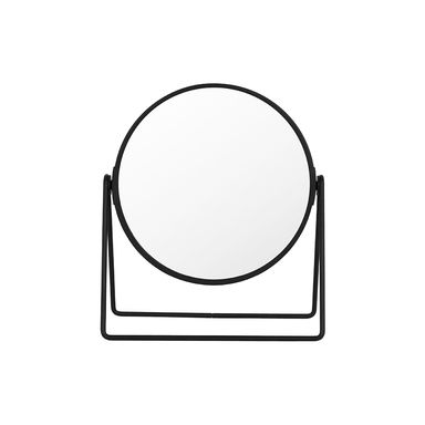Espejo de tocador minimalista metálico negro 17.5x20.2 cm angulo ajustable -  Miniso