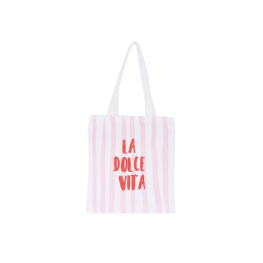 Bolsa de compras textil blanca 34x38 cm la dolce vitta -  Miniso