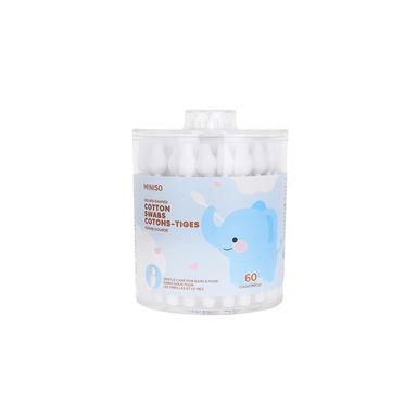 Hisopos doble cabeza 100% algodón 60 piezas -  Miniso