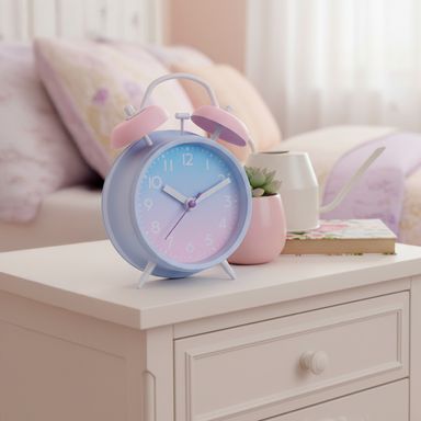 Reloj despertador de doble campana serie color degradado (azul) -  Miniso