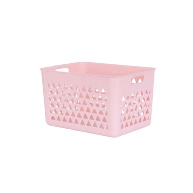 Organizador de plástico de almacenamiento serie macaron grande rosa -  Miniso