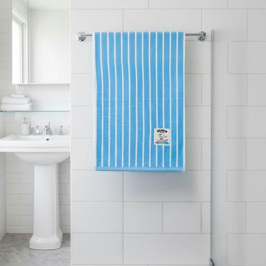 Toalla de baño snoopy serie beach fun rayada 100 algodón -  Snoopy