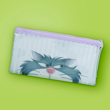 Cartuchera sintética transparente 20x10 cm lucifer disney -  Disney