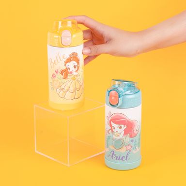 Vaso térmico princesas manga acero inoxidable amarillo 300 ml bella disney -  Disney