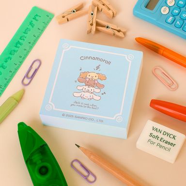 Bloc de notas azul 7.5x7.5 cm 250 hojas cinnamoroll sanrio -  Sanrio