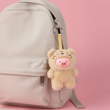 Llavero cerdita gigi mini family sintético café 14 cm disfraz de tigre -  Mini Family