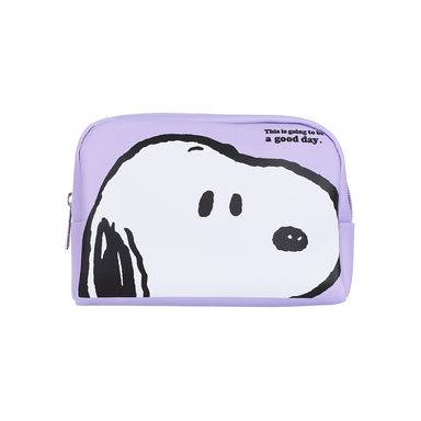Cosmetiquera sintética morada 18x6x13 cm snoopy -  Snoopy