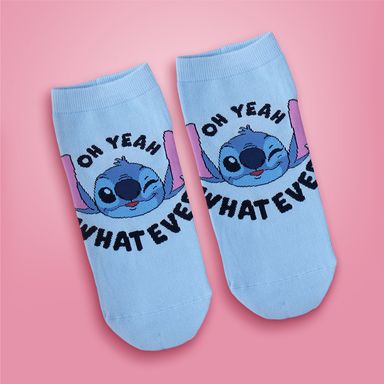 Medias para mujer 54% algodón, 29% poliéster, 14% poliamida, 3% elastano talla 24 - 26 stitch disney -  Lilo & Stitch