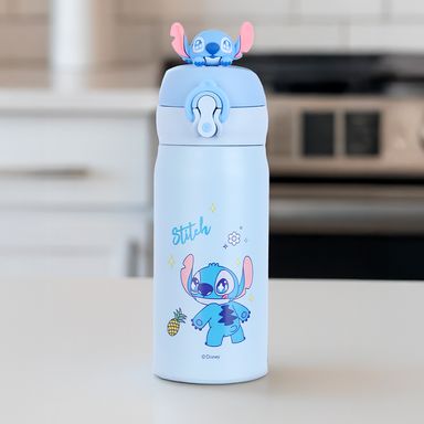 Termo con tapa enroscable acero inoxidable azul 320 ml stitch disney -  Lilo & Stitch