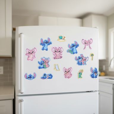 Set imanes para nevera sintéticos multicolor 15 piezas stitch & ángel disney -  Lilo & Stitch