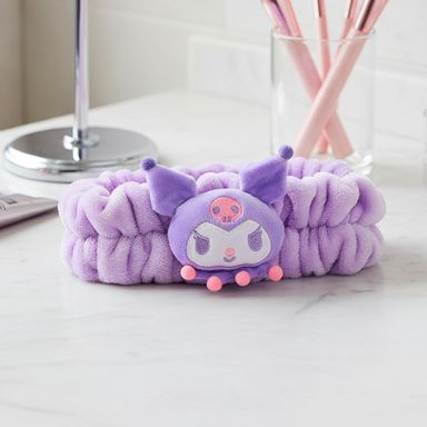 Banda para cabello 100% poliéster morada 20x7 cm kuromi sanrio -  Sanrio