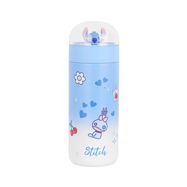 Termo con tapa enroscable acero inoxidable azul 350 ml stitch disney -  Lilo & Stitch