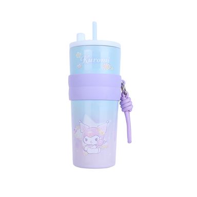 Vaso con tapa y sorbete acero inoxidable azul 750 ml kuromi sanrio -  Sanrio