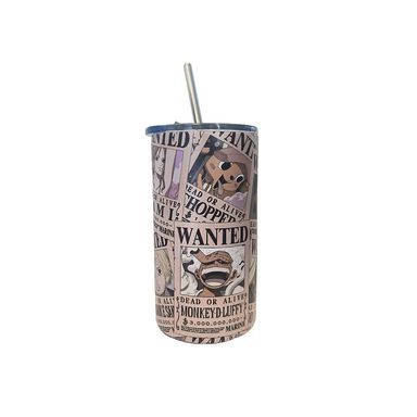 Vaso con tapa y sorbete acero inoxidable café one piece -  One Piece