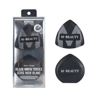 Set esponjas de maquillaje tipo puff sintéticas negras 2 piezas -  Sanrio