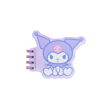 Libreta de espiral pasta con relieve morada 12.4x10.8 cm rayas 80 hojas kuromi sanrio -  Sanrio
