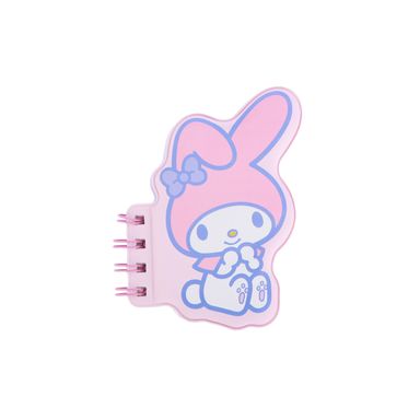 Libreta de espiral pasta suave rosa 12.7x9.3 cm rayas 80 hojas my melody sanrio -  Sanrio