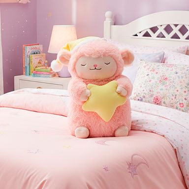 Peluche hora de la siesta felpa rosa 15.5x28 cm corderito -  Miniso