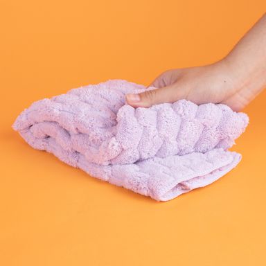 Toalla para manos 100% poliéster lila 75x35 cm -  Miniso