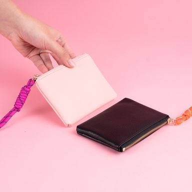 Monedero sintético rosa 13x10x1 cm -  Miniso