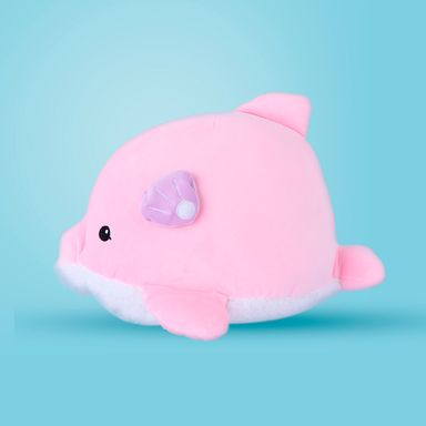 Peluche felpa rosa 30x18 cm delfín -  Miniso