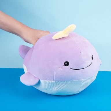 Peluche felpa lila 30x18 cm ballenita -  Miniso