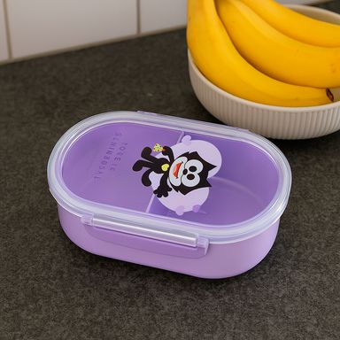 Contenedor de alimentos plástico morado 650 ml el gato félix -  Koukou Love