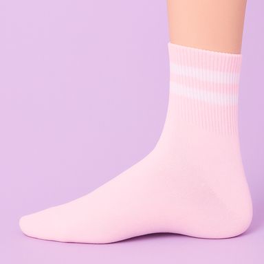 Set medias para mujer 80% poliéster 20% algodón multicolor talla 24-26 2 pares -  Miniso