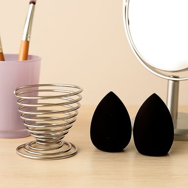 Set esponjas de maquillaje con soporte negras 3 piezas -  Miniso