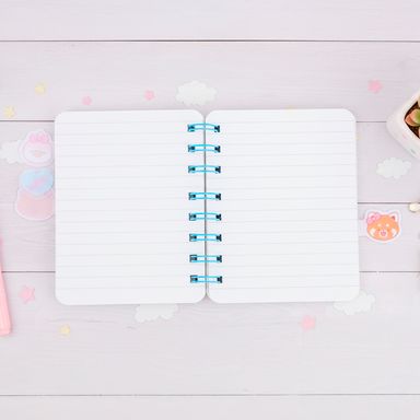 Libreta de espiral pasta suave mini family rosa 8.7x11.2 cm rayas 80 hojas -  Mini Family