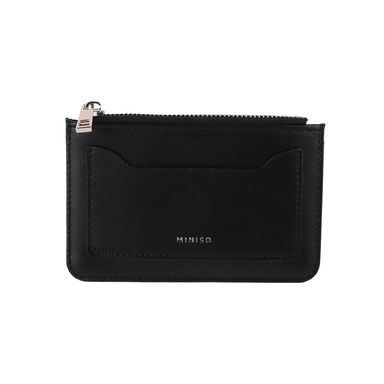 Monedero minimalista sintético negro 13x9x1 cm -  Miniso