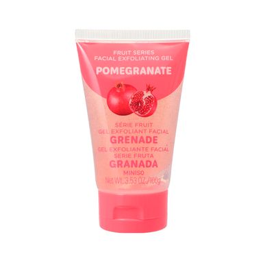 Gel exfoliante facial fruit 100 gr fragancia de granada -  Miniso
