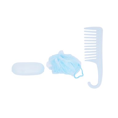 Kit de baño sintético azul 3 piezas -  Miniso