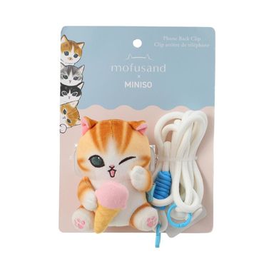 Accesorio decorativo para celular mofusand felpa naranja gatito -  Mofusand