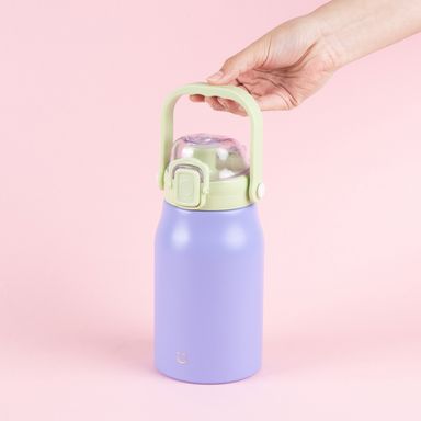 Tomatodo con asa térmico acero inoxidable lila 850 ml -  Miniso