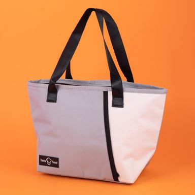 Lonchera diseño vintage textil gris 16x21x14 cm -  Miniso
