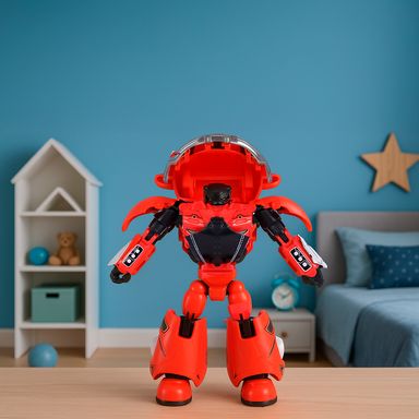 Juguete transformable sintético rojo oso interestelar -  Miniso