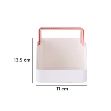 Organizador de escritorio con asas rosas sintético 13.5x11x18 cm -  Miniso