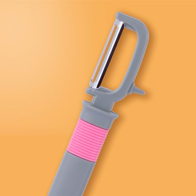 Pelador de verduras giratorio plástico gris 4x17.5 cm -  Miniso