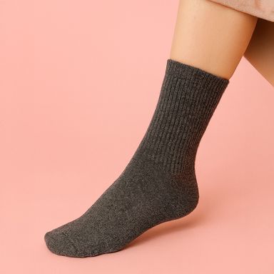 Medias basicas miniso tejido grueso colores basicos 2 pares -  Miniso