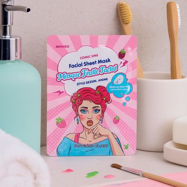 Mascarilla facial comic style 25 ml aroma pastel de fresa -  Miniso