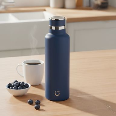 Termo con tapa enroscable doble pared acero inoxidable gris 700 ml -  Miniso
