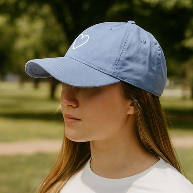 Gorra casual corazón textil azul unitalla -  Miniso