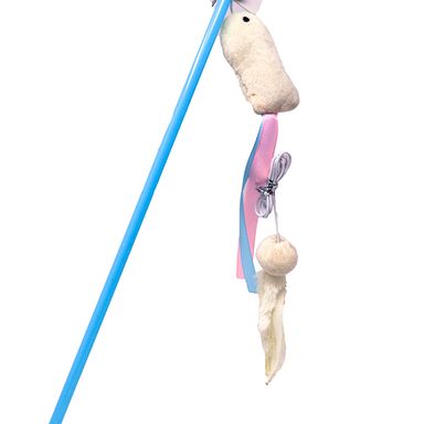 Juguete para gato vara con pescado azul 47 cm -  Miniso