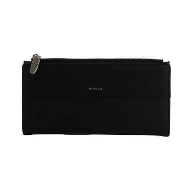 Cartera larga para mujer sintética negra 19x9 cm -  Miniso