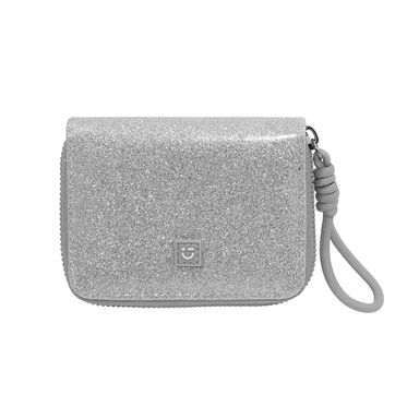 Cartera para mujer moon & stars sintética plateada 11x8 cm -  Miniso