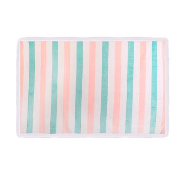Manta estampado de rayas textil multicolor 152x127 cm -  Miniso