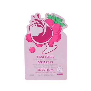 Mascarilla facial hidratante fruit 22 ml vino tinto -  Miniso