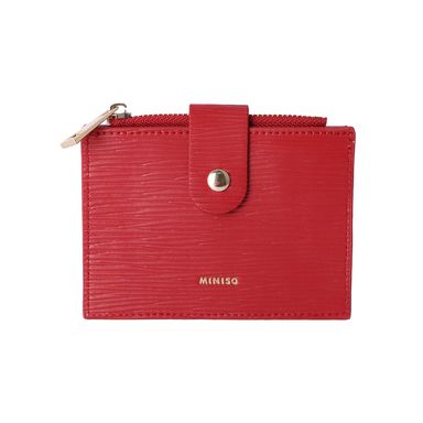 Monedero sintético rojo 12x3x9 cm -  Miniso