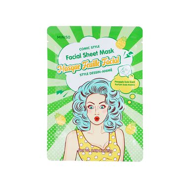 Mascarilla facial comic style 25 ml aroma soda de piña -  Miniso